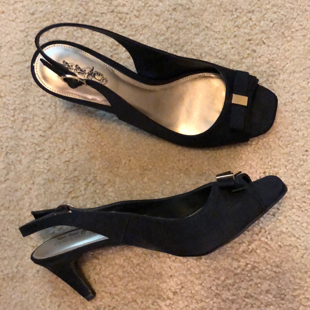 Black evening shoes